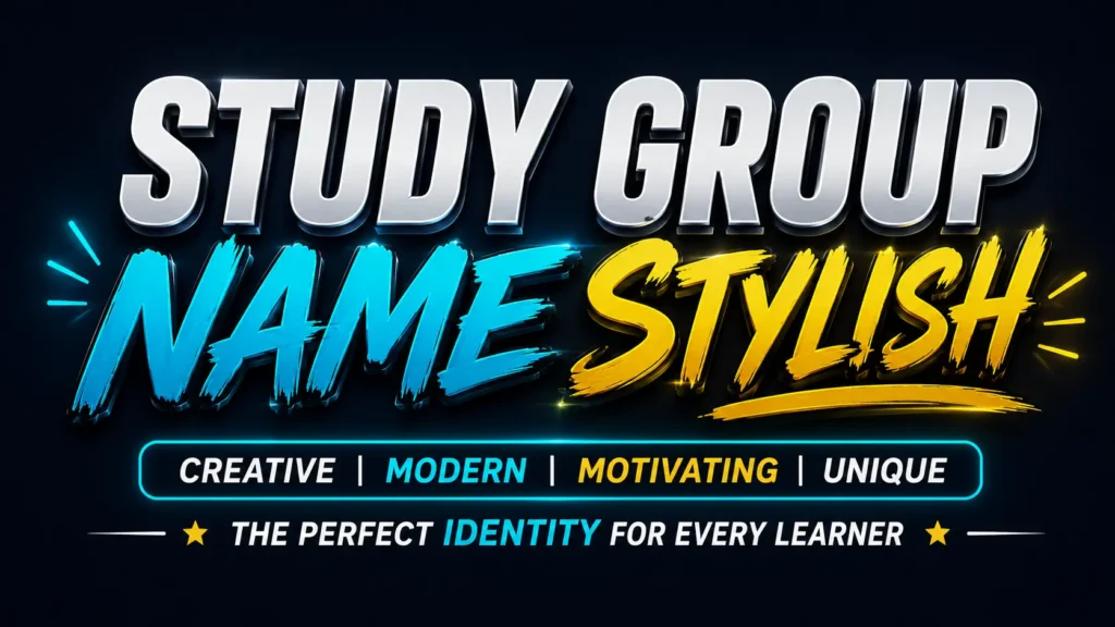 Study Group Name Stylish: Creative, Trendy, and Memorable Ideas for Every Learning Team