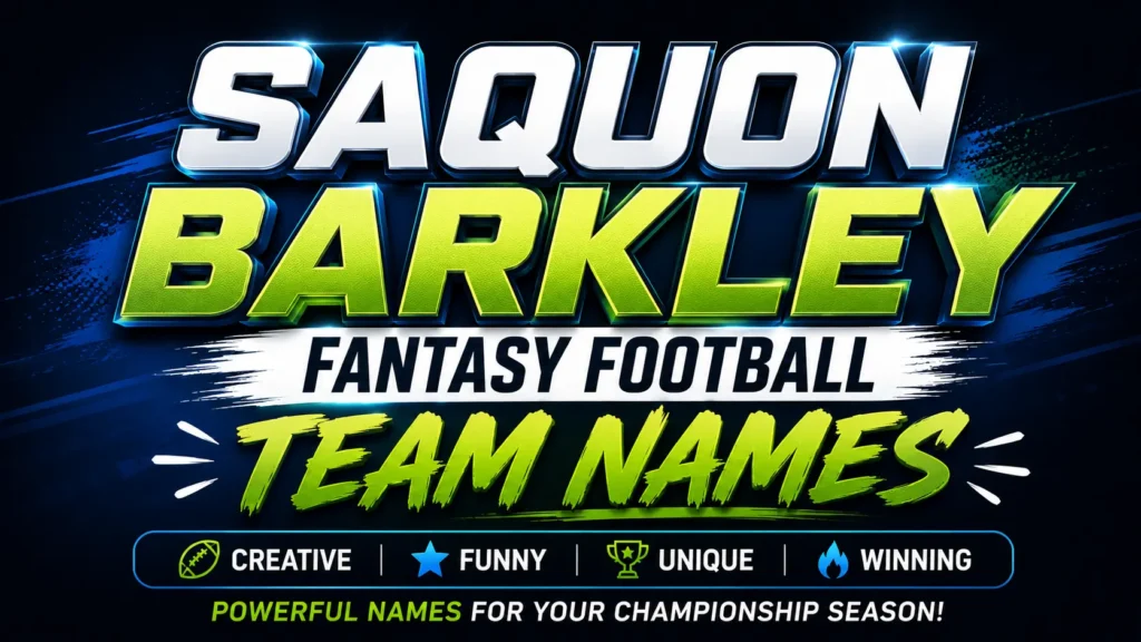 saquon barkley fantasy football team names