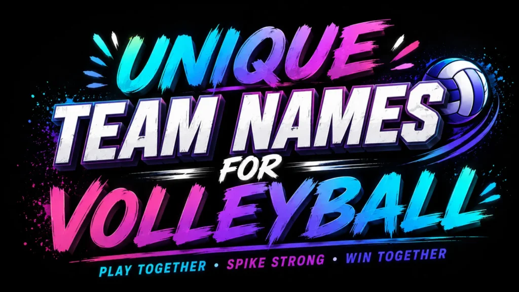 unique team names for volleyball