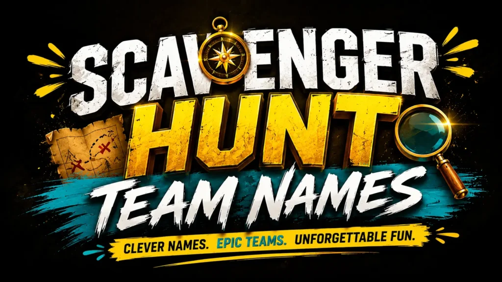 scavenger hunt team names