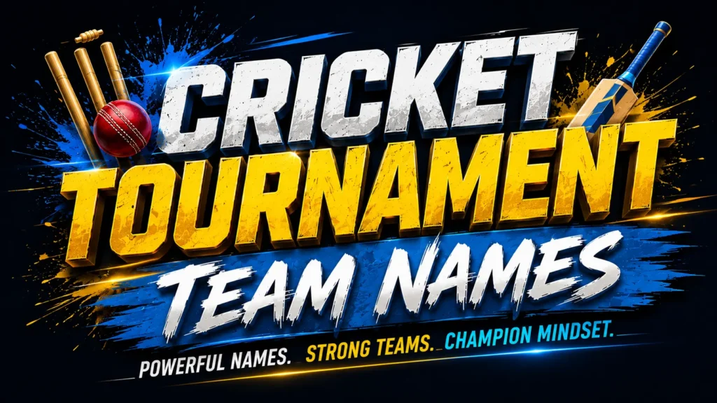 cricket tournament team names