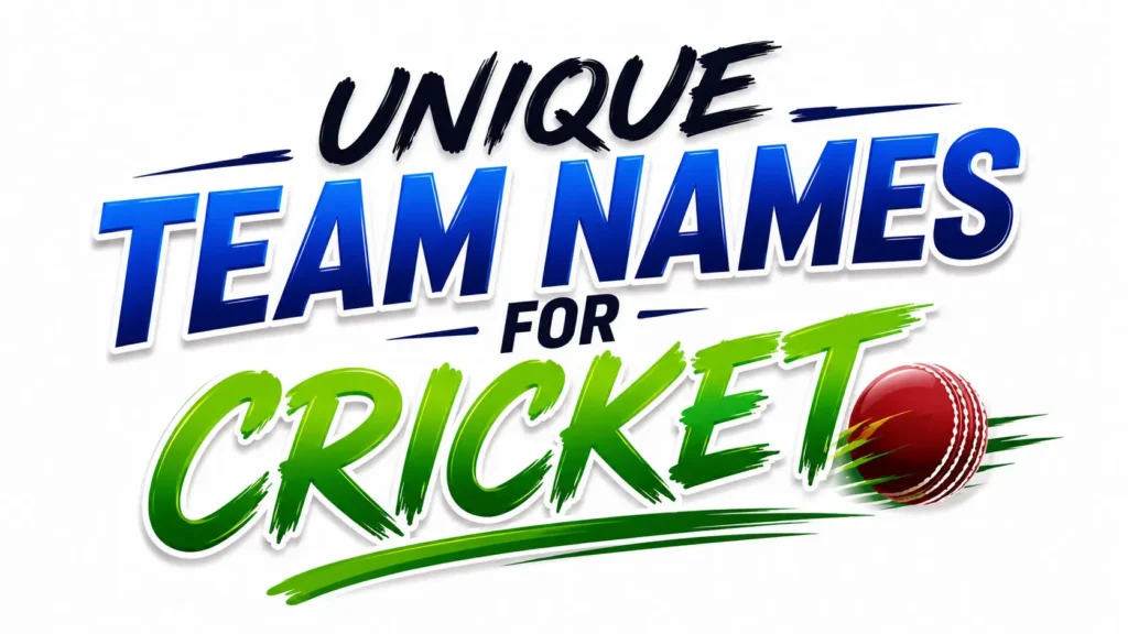unique team names for cricket